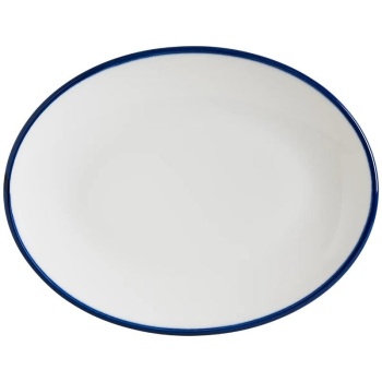 Фото Блюдо, тарелка овальная 31x24см LINEA Blue Moove
