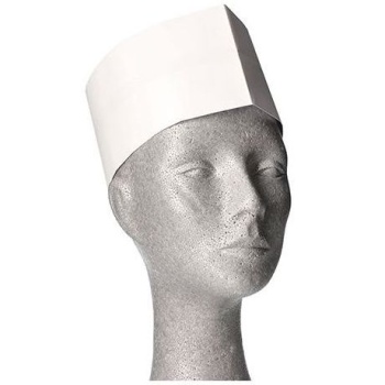 Фото Одноразовая шапочка повара - размер 55-62 WORK-INN белая, 25шт