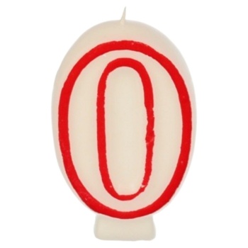 Фото Свеча для торта - цифра "0"