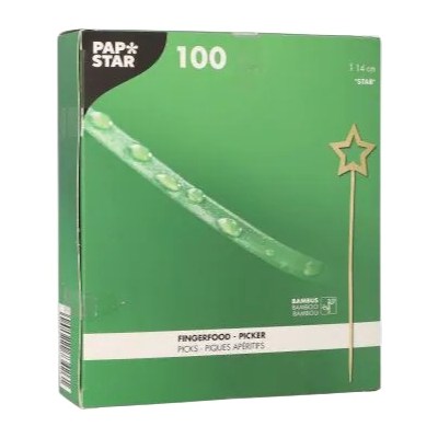 Фото Деко-пика 14см 'Звезда', 100шт