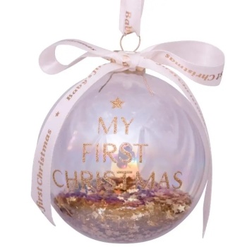 Фото Новогоднее украшение из стекла Vondels "Рождественский шар" 9см