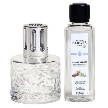Фото Подарочный набор «‎Мираж» прозрачная лампа Берже с ароматом «Белый чай» (Pure White Tea) 250мл