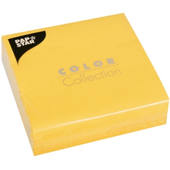 Фото Салфетка 3сл 33x33см COLOR Collection желтая, 50шт