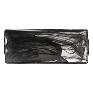 Фото Блюдо прямоугольное 24x9.5x(h)1.5см Helix черный дым