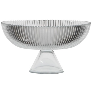 Фото Блюдо для фруктов стеклянное Ø20.5x(h)13.5см Aria прозрачное