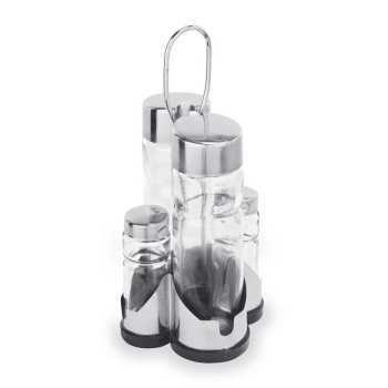 Фото Набор для специй MENAGE 20см из 4-х предметов - соль, перец, масло, уксус