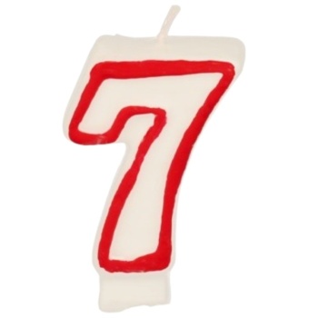 Фото Свеча для торта - цифра "7"