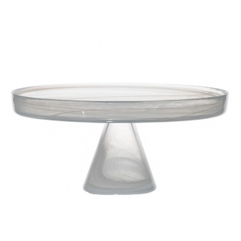 Фото Тортница на ножке Ø28x(h)13см Asos белый дым