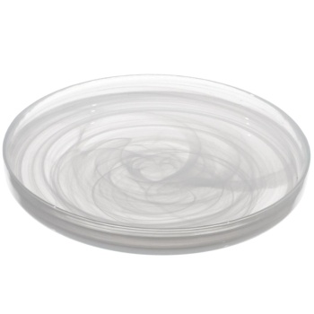 Фото Блюдо стеклянное Ø21x(h)2.5см Asos белый дым
