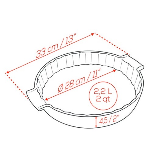 Фото Емкость круглая для запекания APPOLIA 28см SLATE