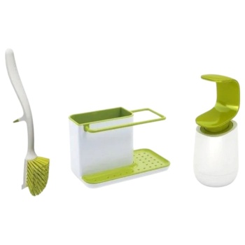 Фото Набор из органайзера для раковины, диспенсера для мыла и щетки для мытья посуды - 10448 Joseph Joseph