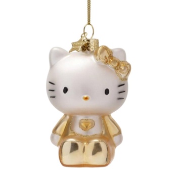 Фото Новогоднее украшение из стекла Vondels 'Золотой Hello Kitty baby' 8см