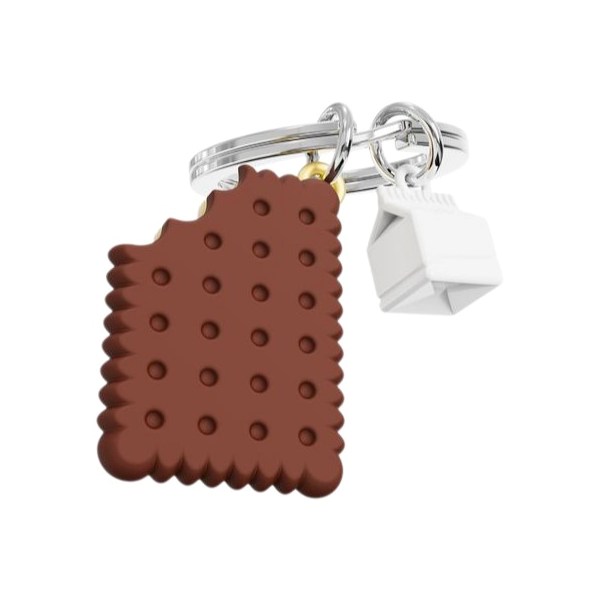 Фото Брелок для ключей "Печенье и молоко"