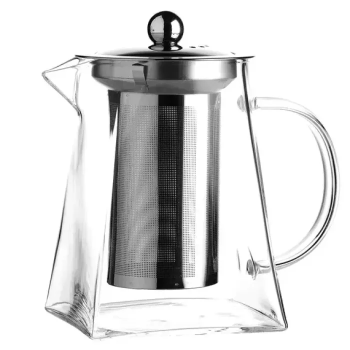 Фото Чайник 850мл с квадратным дном Квадро стекло