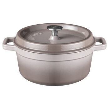 Фото Кокот с крышкой Ø28см 5л серый