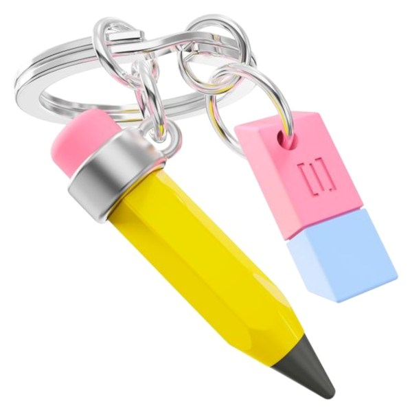 Фото Брелок для ключей "Карандаш и ластик"