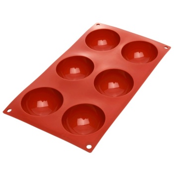 Фото Форма для выпечки Полусфера 6 выемок Ø7x3.5см WAS