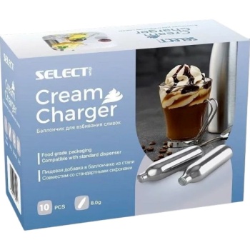 Фото Баллончики для взбивания сливок (N2O) Select whip, 10шт