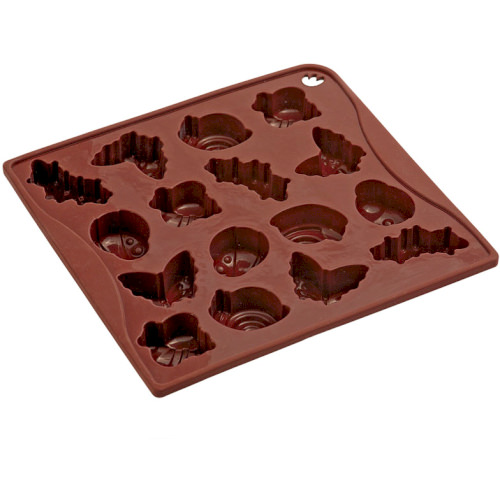 Фото Форма силиконовая для шоколада "Насекомые" 180х170х21мм, 16 выемок