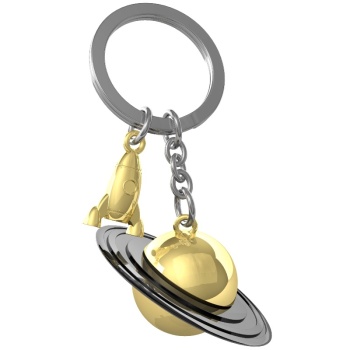 Фото Брелок для ключей "Сатурн и ракета"