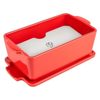 Фото Емкость для запекания 20x11см APPOLIA Red с крышкой и прессом