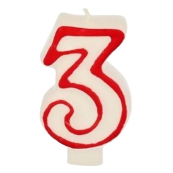 Фото Свеча для торта - цифра "3"