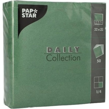Фото Салфетка 2сл 1/4 32x32см DAILY Collection темно-зеленая, 50шт