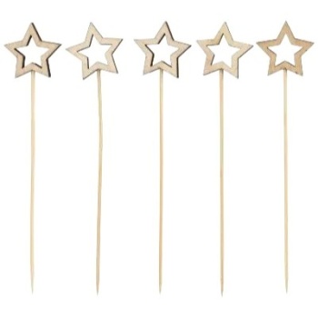 Фото Деко-пика 14см 'Звезда', 100шт