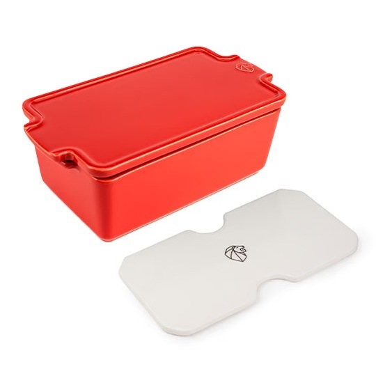 Фото Емкость для запекания 20x11см APPOLIA Red с крышкой и прессом
