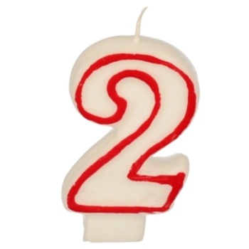 Фото Свеча для торта - цифра "2"