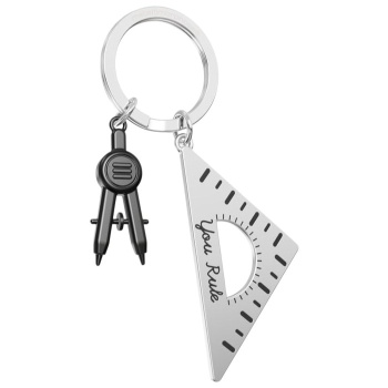 Фото Брелок для ключей "Линейка и циркуль"
