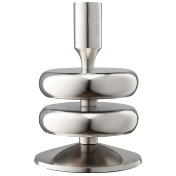 Фото Подсвечник Stone 17см серебристый