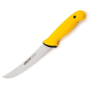 Фото Нож мясной обвалочный 22см изогнутый DUO PRO желтый