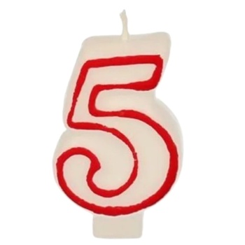 Фото Свеча для торта - цифра "5"