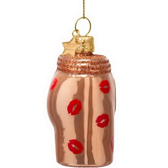 Фото Новогоднее украшение из стекла Vondels "Шорты-боксеры" 6см