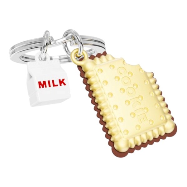 Фото Брелок для ключей "Печенье и молоко"