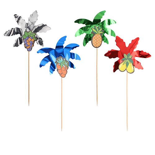 Фото Деко-пики 19.5см 'Пальма с фруктами', 50шт