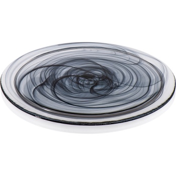 Фото Блюдо стеклянное Ø32.5см Atlas черный дым