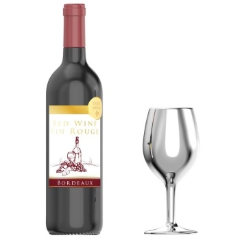 Фото Набор брошей "Бутылка вина и бокал"