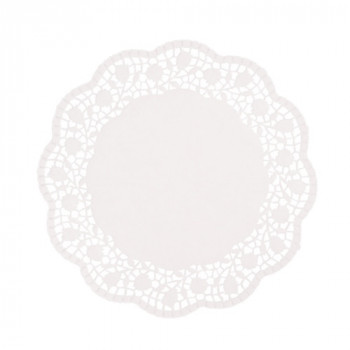 Фото Салфетки кружевные (d)25см 100шт белые