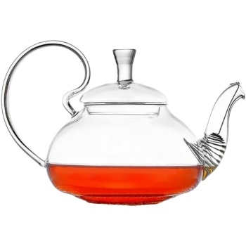 Фото Чайник заварочный 600мл с фильтром "Георгин" термостекло