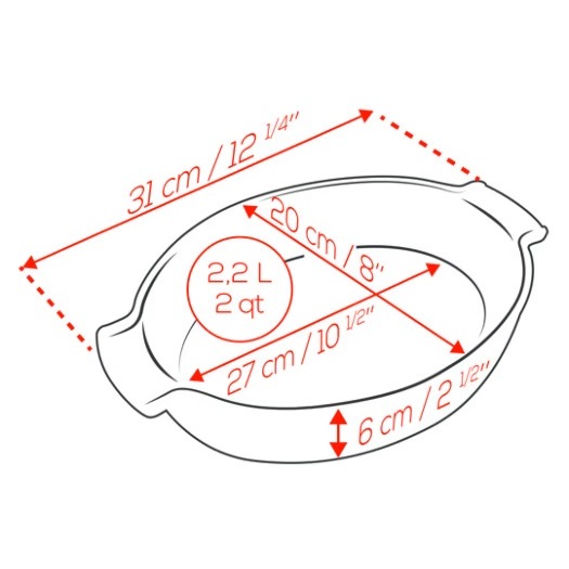 Фото Емкость овальная для запекания APPOLIA 31см SLATE