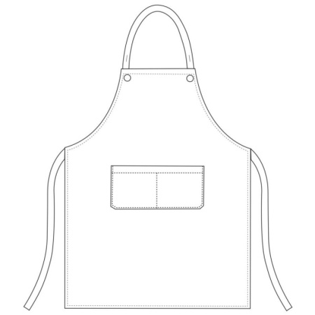 Фартук с нагрудником и карманом Rock - jeans - 60% хлопок, 40% полиэстер детальная картинка 