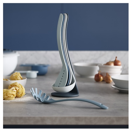 Набор кухонных инструментов Nest Plus синий, 5 предметов на подставке - 10526 Joseph Joseph детальная картинка 