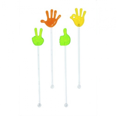 Деко-мешалка 21см ЛАДОШКИ, 40шт детальная картинка 