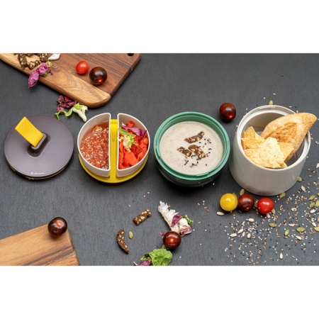 Ланч-бокс Meals 800мл светло-серый/зеленый детальная картинка 