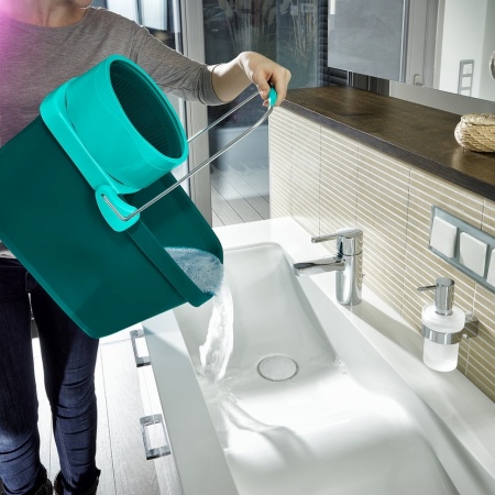 Комплект для уборки Clean Twist XL Mobile ведро 20л на колесиках с отжимом и швабра 42см детальная картинка 