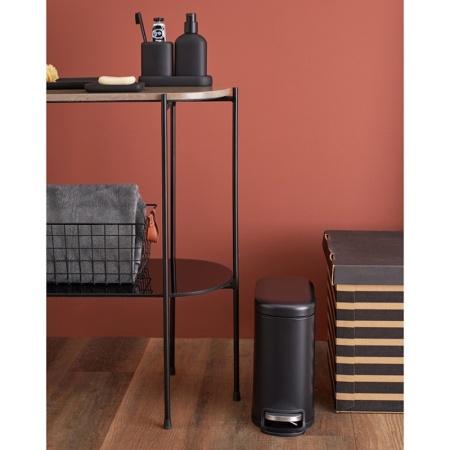 Ведро мусорное с педалью 5л графит детальная картинка 