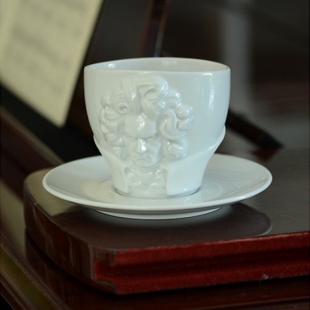 Чайная пара 260мл Talent Ludwig van Beethoven белая детальная картинка 