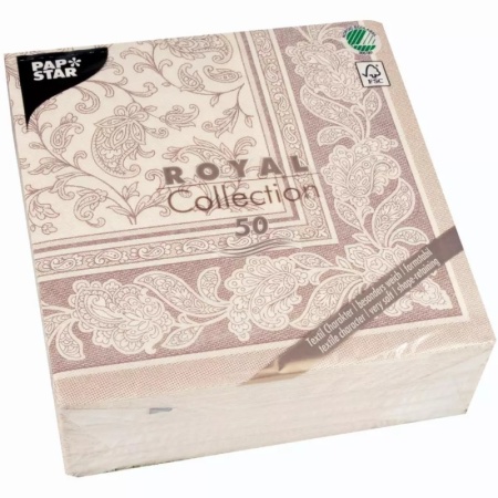 Салфетка 40x40см ROYAL Collection Ornaments Mocca, 50шт детальная картинка 